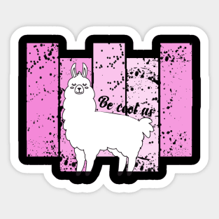 Pink Alpaca Sticker